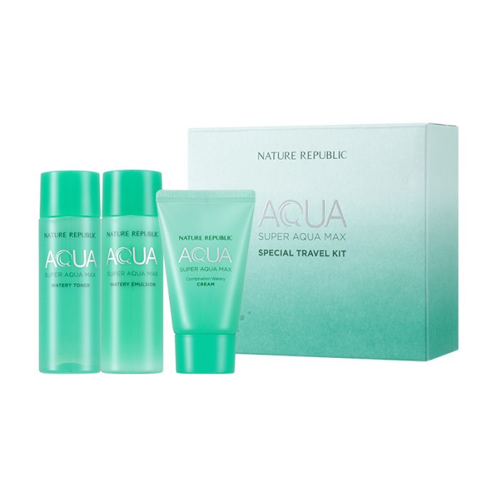 Set dưỡng cấp ẩm NATURE REPUBLIC Super Aqua Max Special Travel Kit (50mlx2 + 35ml)