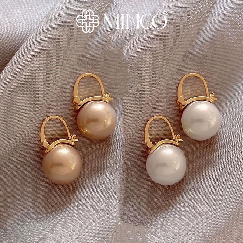 Bông tai nữ Minco Accessories khuyên tai nữ trân châu họa tai đẹp phụ kiện trang sức dễ thương BT108