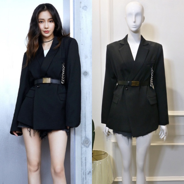 Áo vest dáng dài thắt eo AngelaBaby