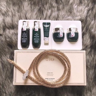 Set mini Ohui Prime Advancer 5sp dưỡng da căng bóng, chống lão hóa ngừa nếp nhăn cho da