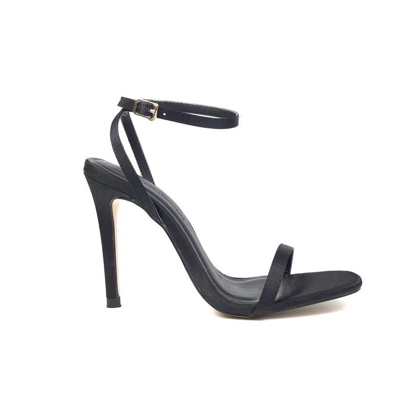 Giày sandal cao gót 9p quai mảnh HADU G931 gót nhọn 9cm, chất liệu lụa Satin, da PU cao cấp