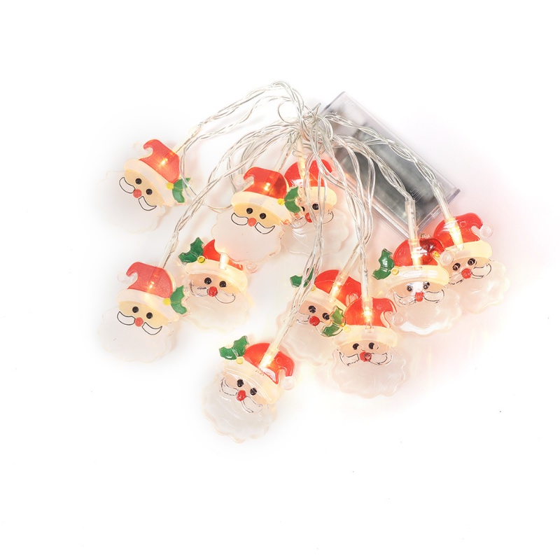Dây Đèn LED Trang Trí Giáng Sinh / Năm Mới Chạy Pin Hình Ông Già Noel Hoạt Hình