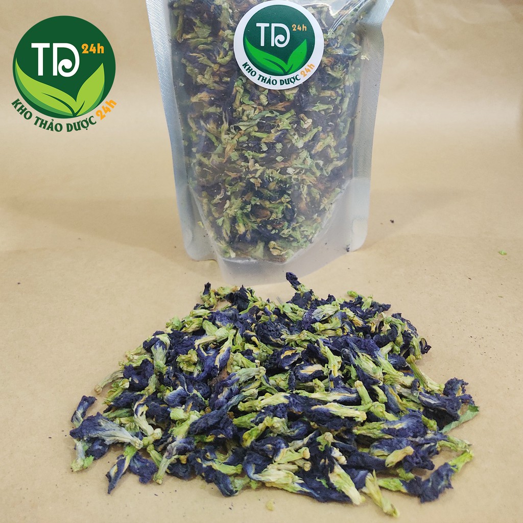 Trà hoa đậu biếc 100% tự nhiên, nguyên liệu pha chế, nấu nướng, làm bánh, lên màu thực phẩm tự nhiên, không hóa chất