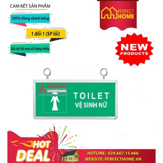 Đèn led exit chỉ dẫn asia tla-01 , tlu-01 . đèn chỉ dẫn nhà vệ sinh nam nữ 1 mặt, công suất 3w