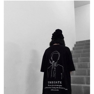 Nhập wa185 giảm 10k đơn 99k_ áo thun tay lỡ unisex the gate