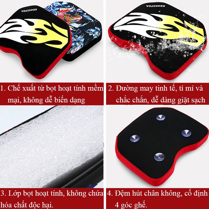 Đệm Thùng Câu Đài, Đệm Gel 3D Cấu Trúc Tổ Ong Mềm mại, mát mẻ, bảo vệ cột sống, chống ê mông, mỏi lưng PK-51