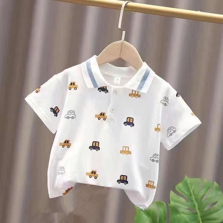 Áo Thun polo Ngắn Tay Thời Trang Dành Cho Bé Trai