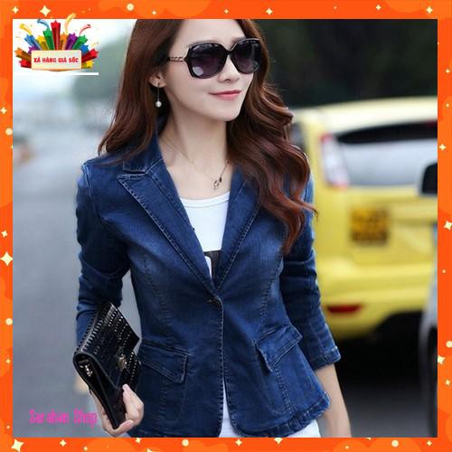 _Giảm giá sốc_ [Video Thật] Áo Khoác Nữ Giả Vest Jean Phong Cách Hiện Đại _SaraHan Fashion