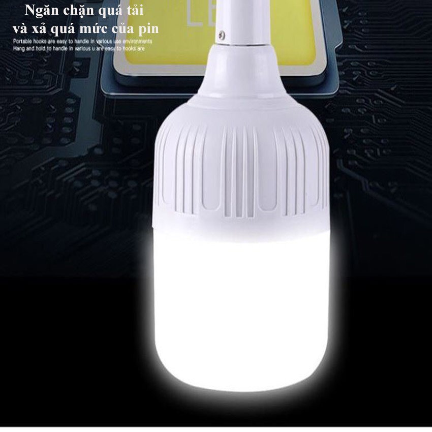 Bóng đèn tích điện, Đèn led tích điện siêu sáng tiện lợi đa năng đi cắm trại dã ngoại picnic Hải Triều sports