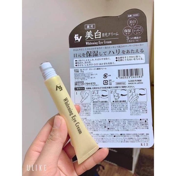 Kem dưỡng mắt dạng lăn Whitening Eye Cream Elle Vie 20g