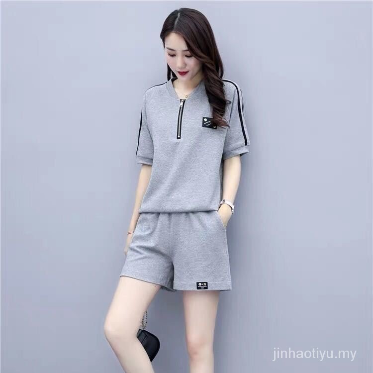 Bộ Đồ Thể Thao Hai Món Dáng Rộng Chống Lão Hóa Phong Cách Phương Tây Thời Trang Mùa Hè Cho Nữ 2021 | BigBuy360 - bigbuy360.vn