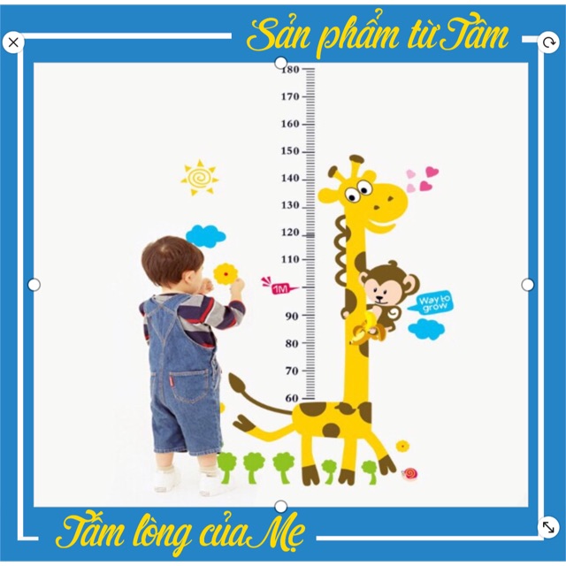 DeCal Dán Tường Đo Chiều Cao Cho Bé - Thước Đo Chiều Cao