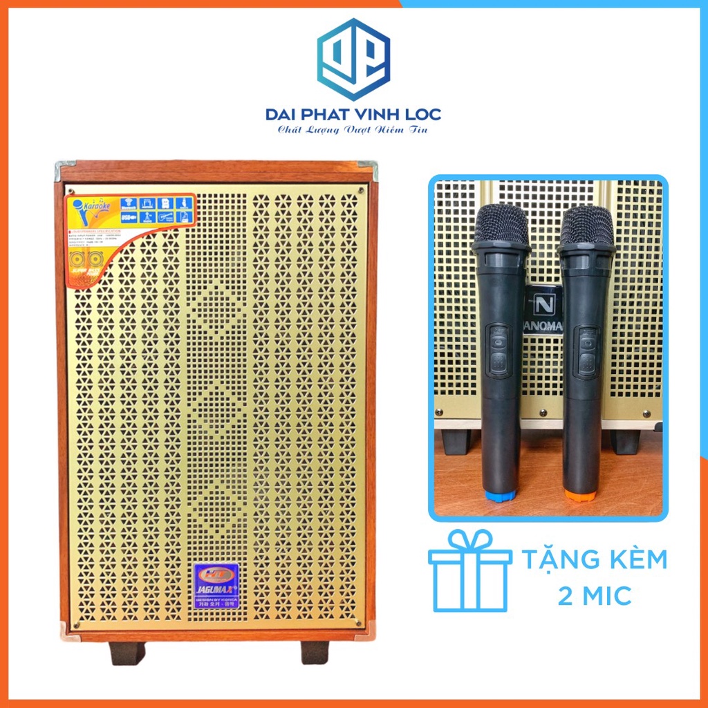 Loa Kéo Karaoke Công Suất Lớn | Loa Kéo Giá Rẻ Jagumax K-S302 | Loa Kéo Bluetooth Đọc Được Usb Thẻ Nhớ Tay Kéo Vân Gỗ