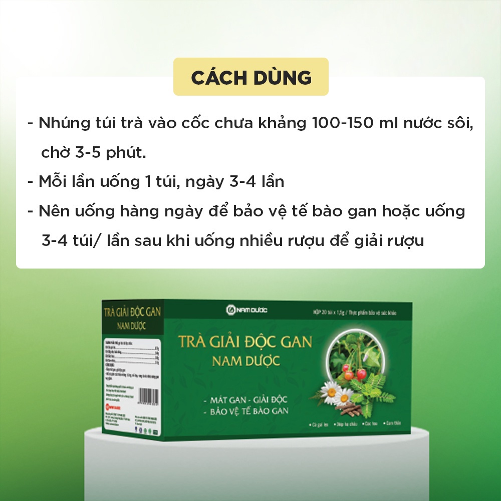 Combo Hamega Và Trà Giải Độc Gan Nam Dược Hỗ Trợ Giải Độc Gan, Mát Gan, Giải Rượu Và Tăng Cường Chức Năng Gan