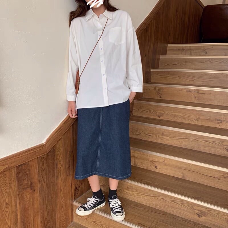 Áo sơ mi dài tay nữ Áo sơ mi trắng dài tay Thời trang nữ Reouts | BigBuy360 - bigbuy360.vn