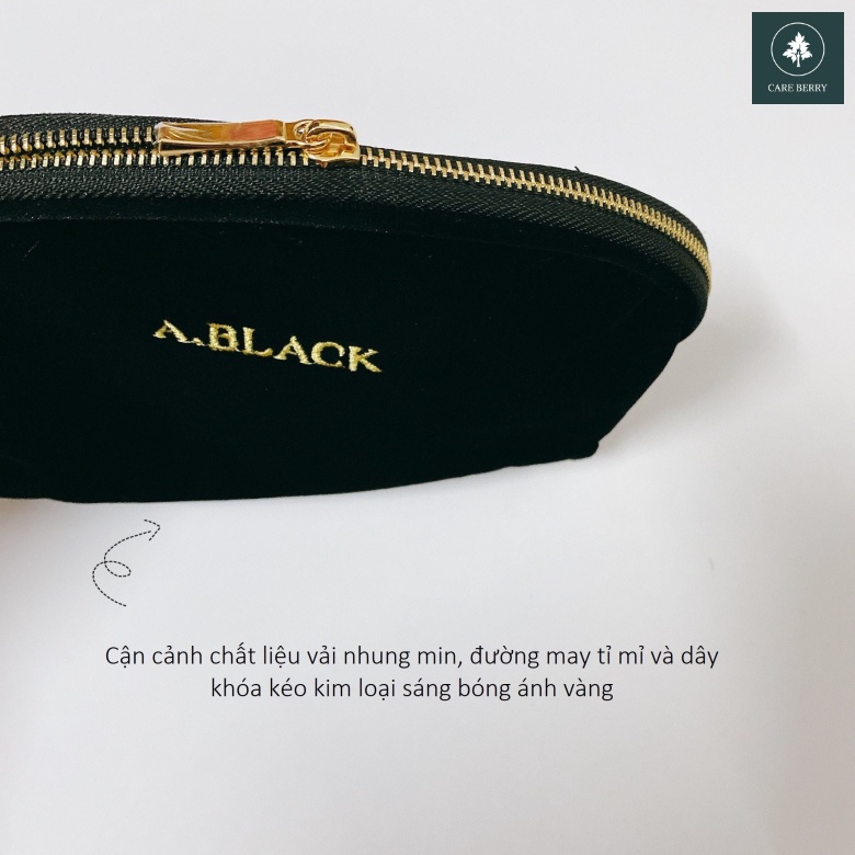 TÚI MỸ PHẨM HÀNG HIỆU A.BLACK, TÚI POUCH ĐỰNG ĐỒ MAKEUP ABLACK