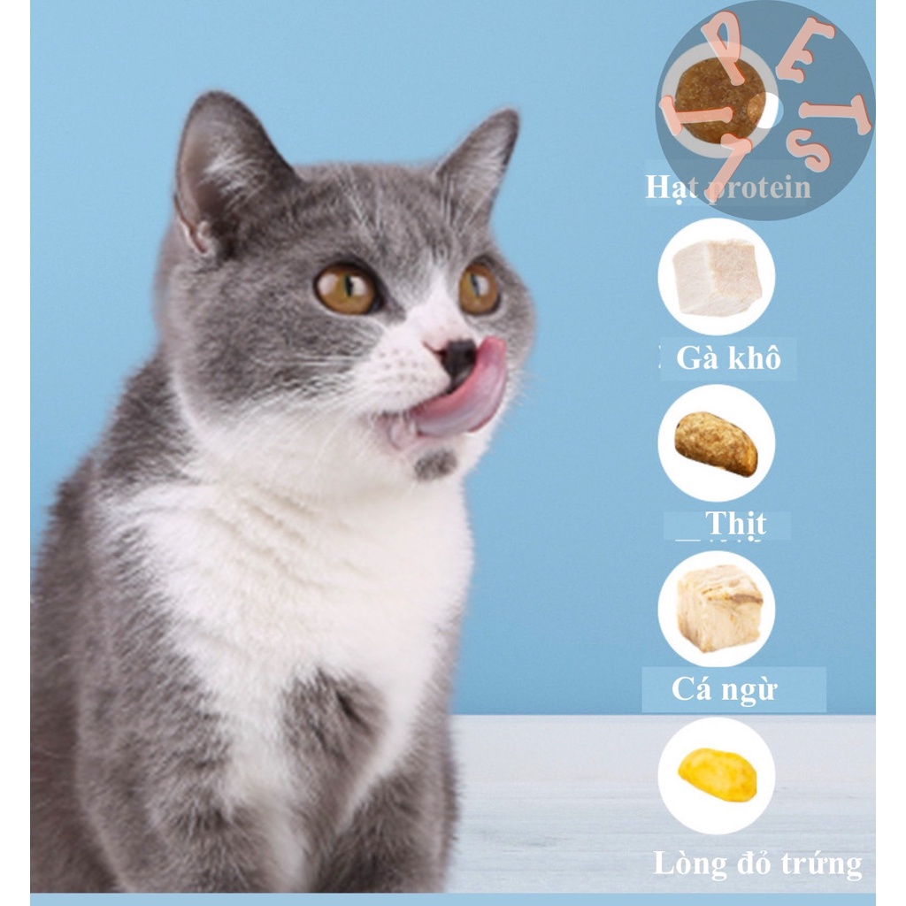 Thức ăn hạt kèm đông khô cho mèo Dr.Chipmunk