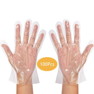 100 Cái / lưng Nhựa Trong Suốt Dùng Một Lần Găng Tay Nấu Ăn BBQ Một Lần Cho Hộ Gia Đình Phòng Tắm Vệ Sinh Găng Tay Nấu Ăn Vệ Sinh