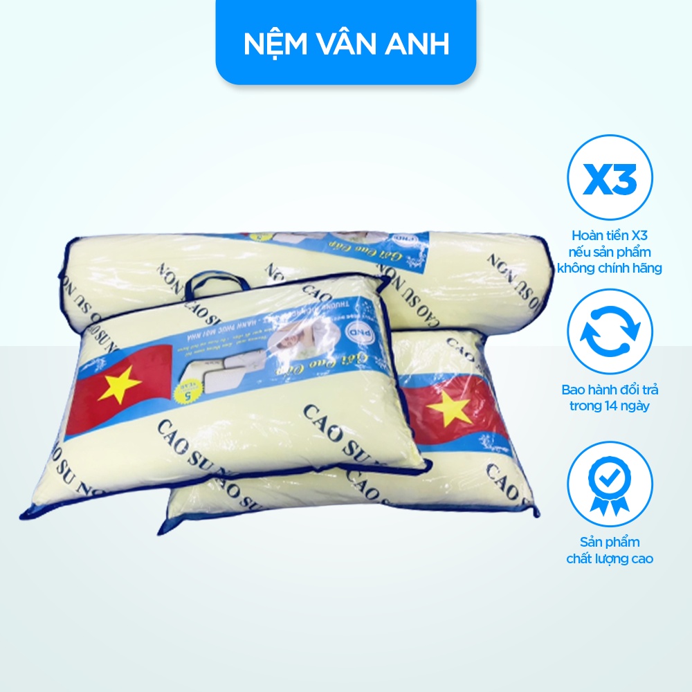 Combo 2 gối nằm 40x60cm và 1 gối ôm cao su non nhân tạo cao cấp 35x100cm đàn hồi ,thoáng khí nâng đỡ cơ thể