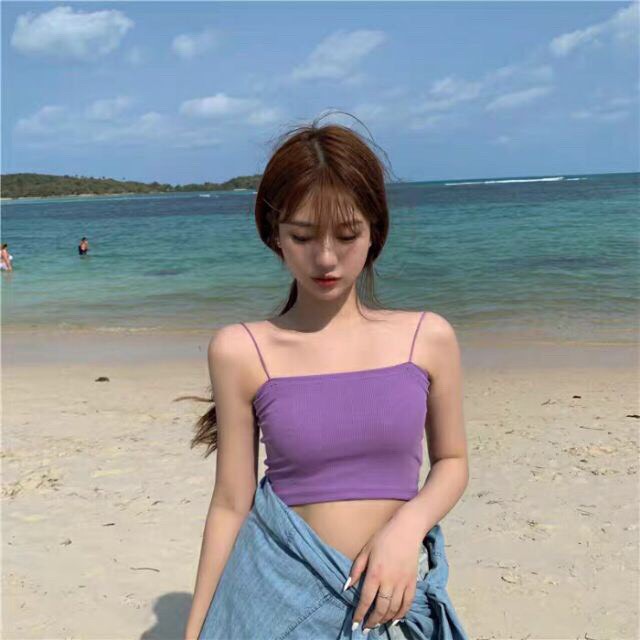 [Mã FAMAYWA giảm 10K đơn 50K] Áo 2 dây bún thun gân, vải xin, mặc mát | BigBuy360 - bigbuy360.vn