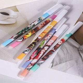 Bút bi xoá được 6Pcs/set 0.5mm Cute Anime Erasable Pen Washable Handle Blue Ink Writing Gel Pens for School Supplies Student Stationary Kamado Tanjirou Nezuko Tomioka Giyuu