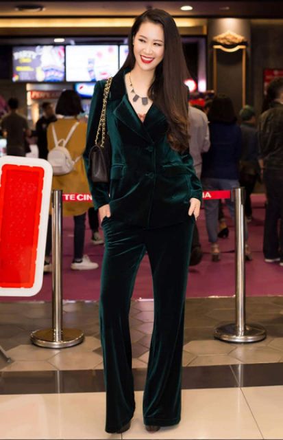 Bộ vest nhung nữ cao cấp