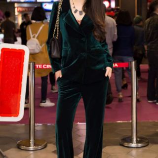 Bộ vest nhung nữ cao cấp