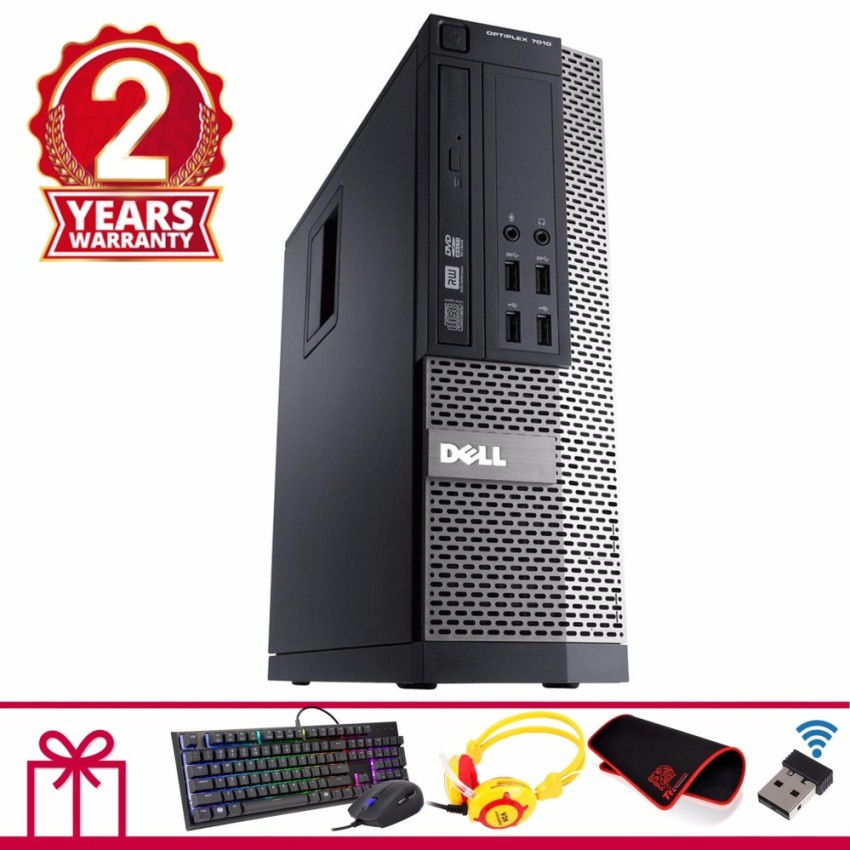 Máy tính Văn Phòng DELL OPTIPLEX 7010 SFF (Core I3 3220, Ram 8GB, SSD 120GB) + Quà Tặng - Hàng Nhập Khẩu