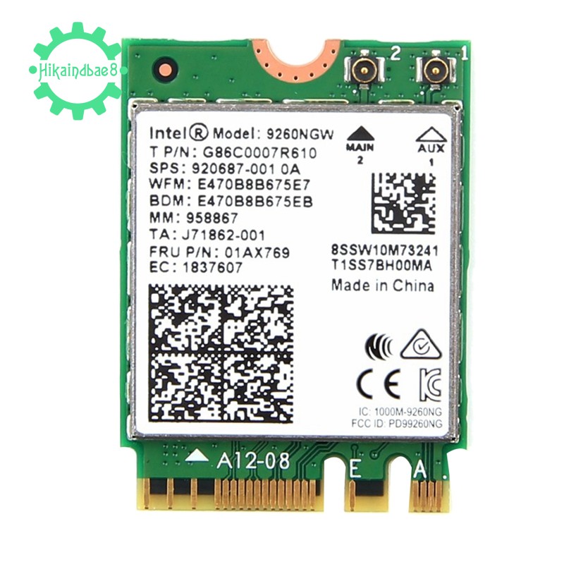 Dual Band Wireless-AC 9260 for Intel 9260NGW NGFF 802.11Ac Card