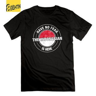 Áo thun nam tay ngắn in hình lá cờ Indonesia và chữ cá tính