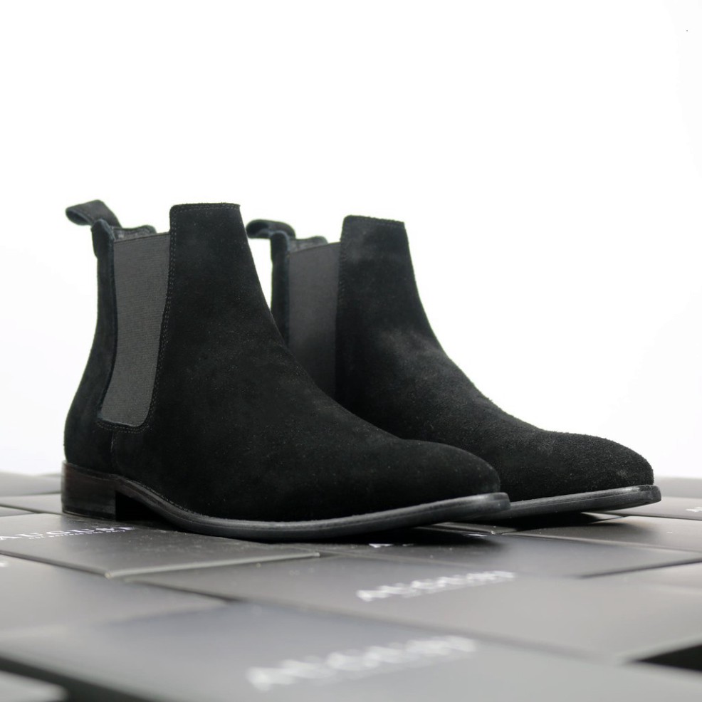 Giày thời trang Chelsea Boots màu đen chất liệu da lộn | BigBuy360 - bigbuy360.vn