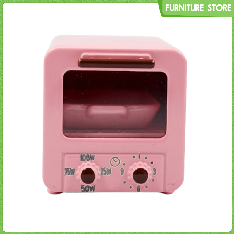 1:12 Scale Miniature Kitchen Cooking Microwave Oven Alloy 1/8 1/6 Dollhouse Baking Accessories