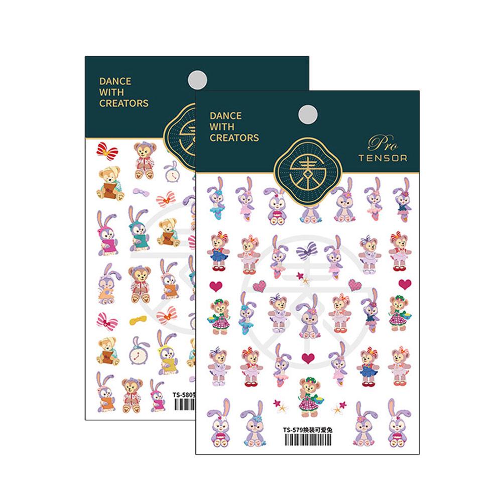 OCEANMAP Miếng Dán Trang Trí Móng Tay Hình Gấu Duffy Ba Chiều