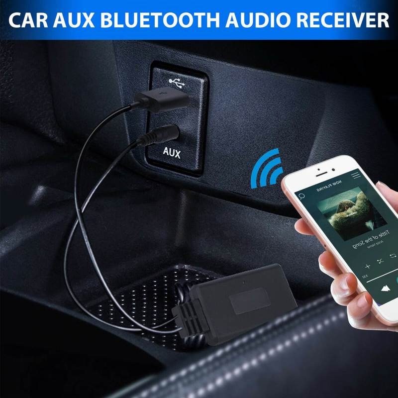 [1 Pcs Bluetooth 5.0 Receiver Adapter Wireless Adapter] [USB + 3.5mm Jack Stereo Audio For Car AUX Speaker Headphone Reciever Handsfree]