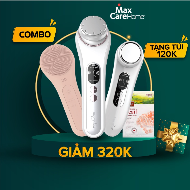 [Combo giảm 320K] Máy đẩy tinh chất ion nóng lạnh Max888PRO/Max888 + Máy rửa mặt Maxcare Max999 (Ưu đãi tháng 12)