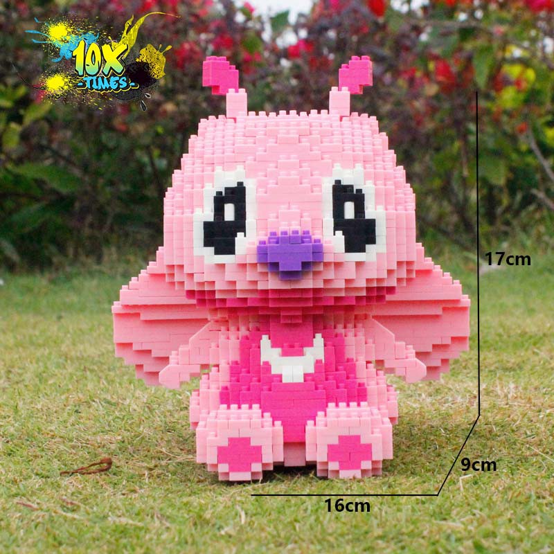 (17-22cm) mô hình lắp ráp 3d stich dễ thương cute mô hình lắp ghép stitch,quà tặng bạn trai bạn gái, đồ trang trí