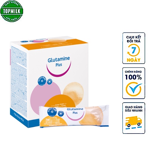 Sữa GLUTAMINE PLUS ORANGE dinh dưỡng y học cho bệnh nhân sau phẫu thuật hoặc bệnh nhân bỏng