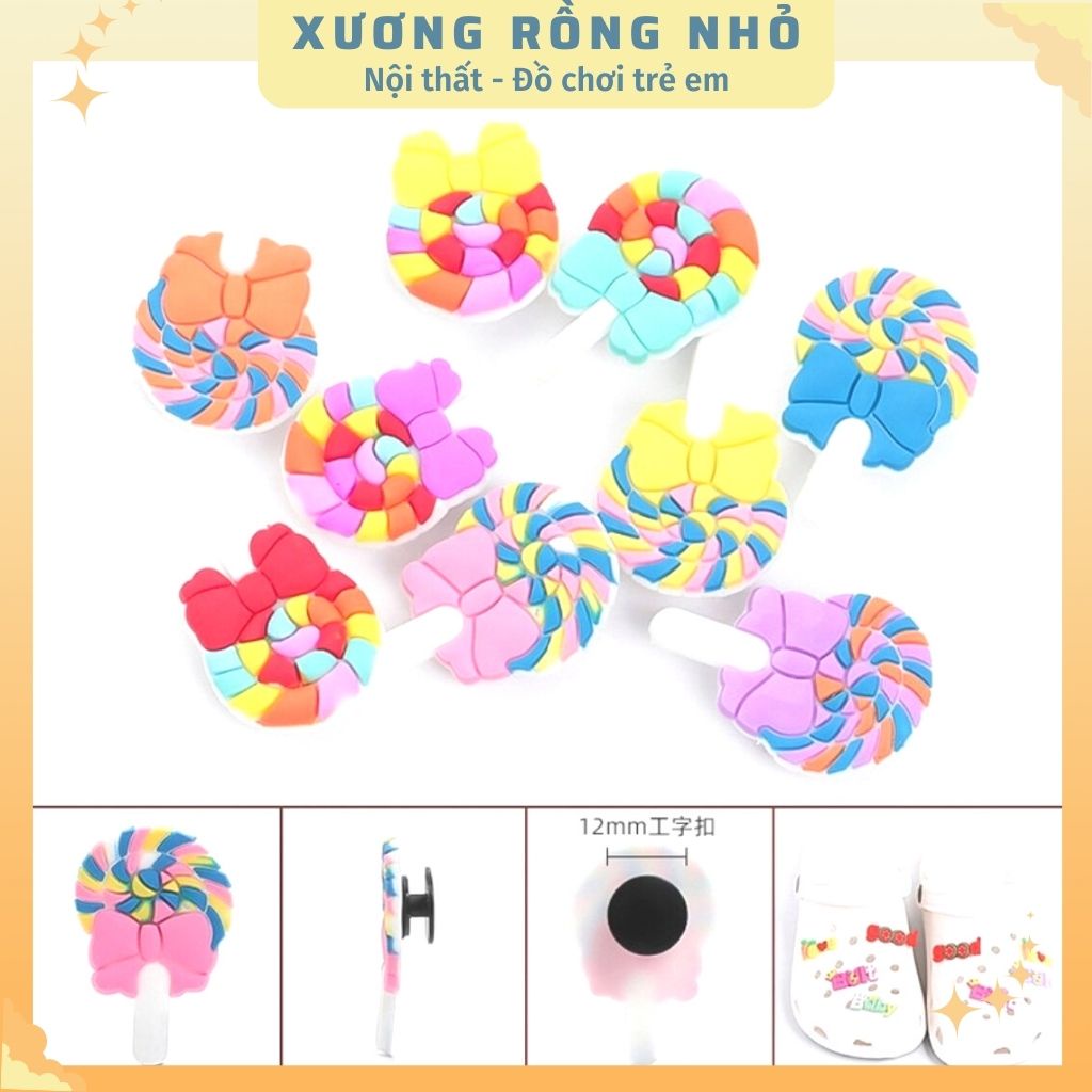 (Được lựa mẫu) Sticker / Jibbitz Nút Gắn Dép theo chủ đề dễ thương cho dép Crocs, Cross, Satihu, Dép Sục