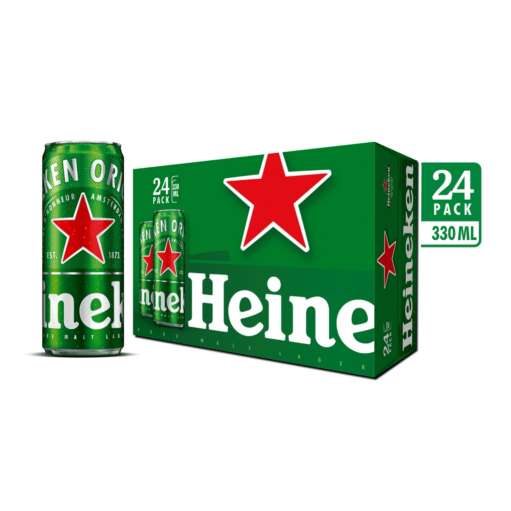Thùng bia Heineken 24 lon cao sleek 330m