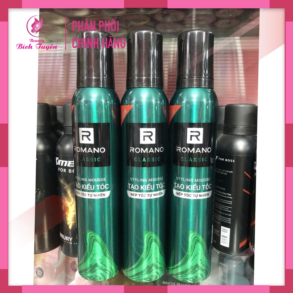 ROMANO Keo Xịt Tóc Tạo Bọt ROMANO STYLING MOUSSE Tạo Kiểu 175G BT Cosmetic