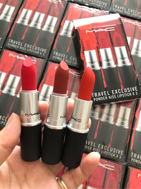 Set son MAC 3 cây tổng hợp 3 màu đẹp nhất dòng/ Travel Set MAC Retro Matte Lipstick Rouge À Lèvres 3 pack