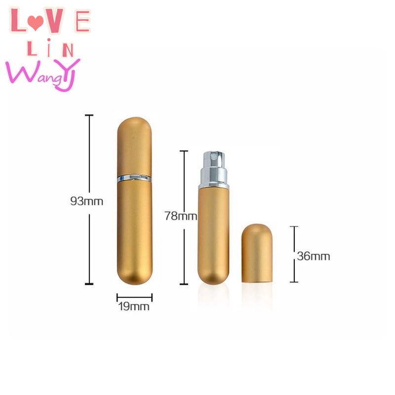 Bình Xịt Mini Đầu Tròn Bằng Nhôm Dung Tích 5ml