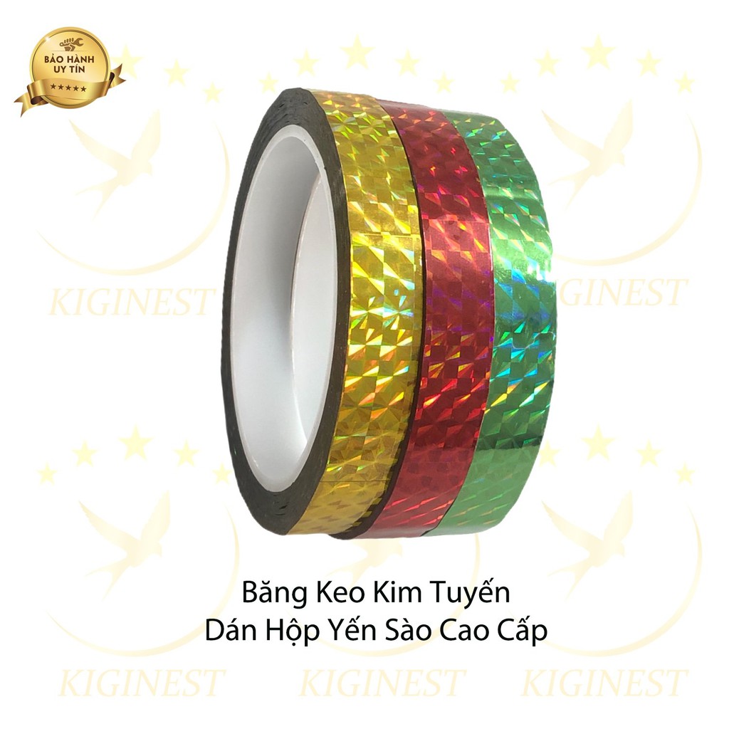 10 Cuộn Băng Keo KIM TUYẾN dán hộp Yến _Cuộn 50M-KHUYẾN MÃI