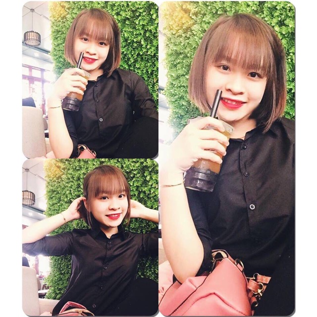 [Mã FASHIONT4WA2 giảm 10K đơn 50K] Áo sơ mi đen Vải lụa cao cấp k nhăn lên phom dáng chuẩn 1 chiếc đủ size | BigBuy360 - bigbuy360.vn