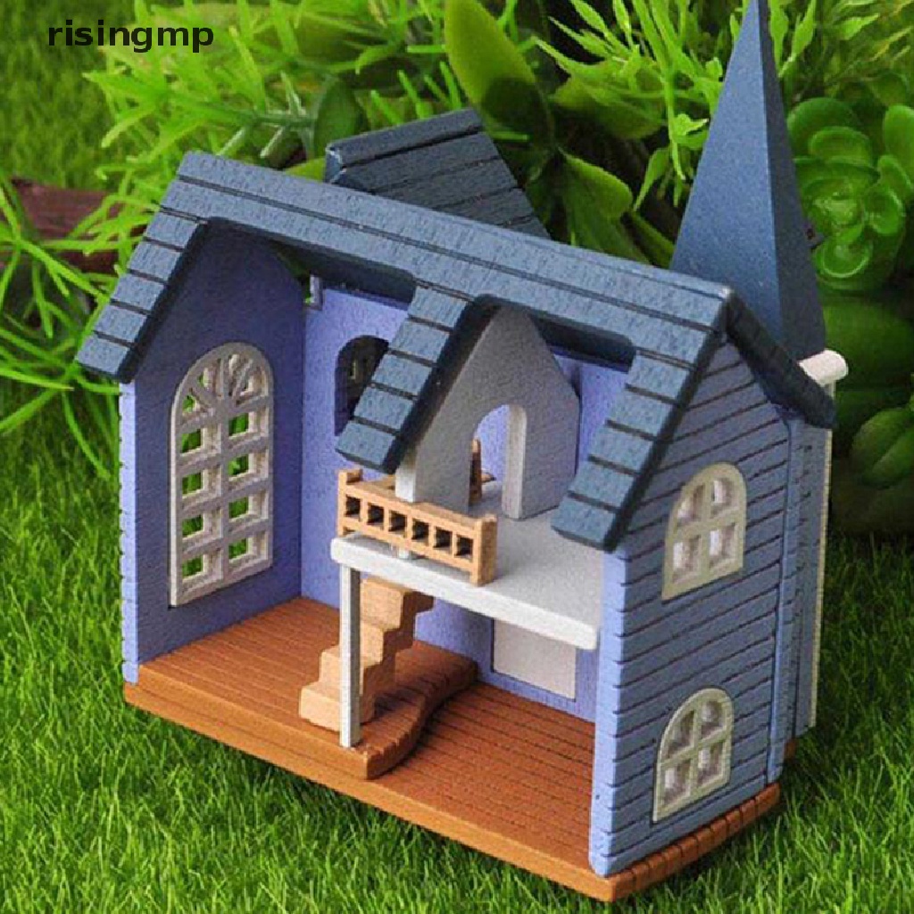 Mô Hình Ngôi Nhà Búp Bê Mini Bằng Gỗ Tỉ Lệ 1 / 12 ♨Trên đó