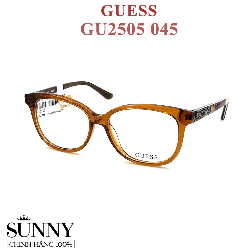 GU2505 - gọng kính thời trang Guess chính hãng, thiết kế dễ đeo bảo vệ mắt