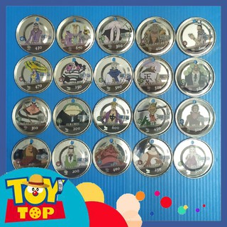 [Một thẻ] Thẻ Toonies One Piece đồng xu bí ẩn hải trình màu bạc tròn lỗ bản 2nd vênh xước trầy nhẹ 2