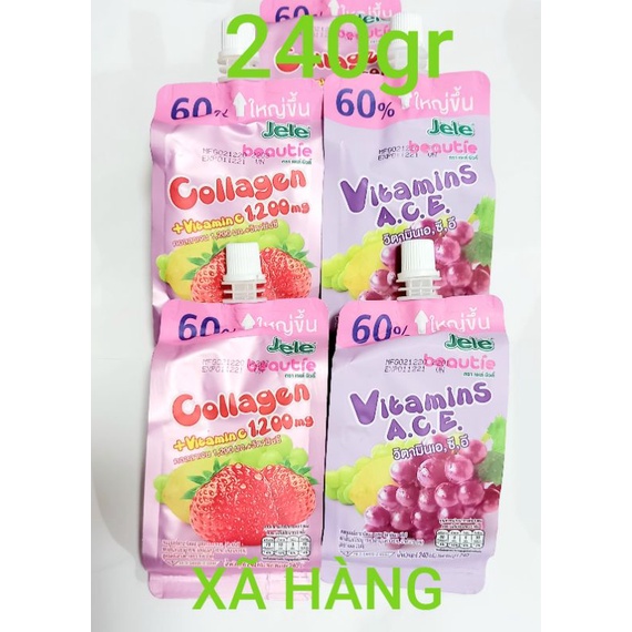 Nước trái cây thạch Jele beautie 240gr_150gr thái lan - 6 vị