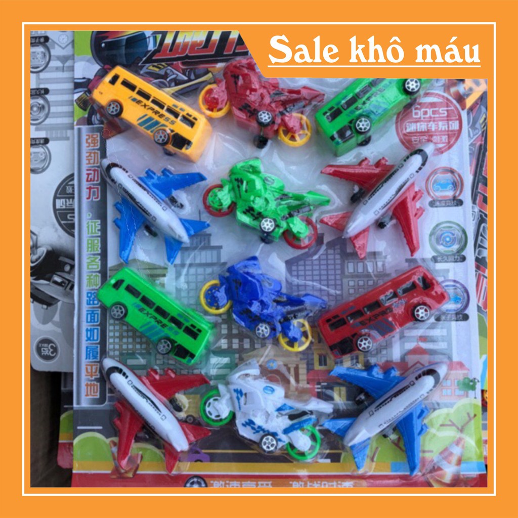 Đồ chơi Ô tô máy bay chạy cót ( vỉ 12c nhiều mẫu đa dạng)