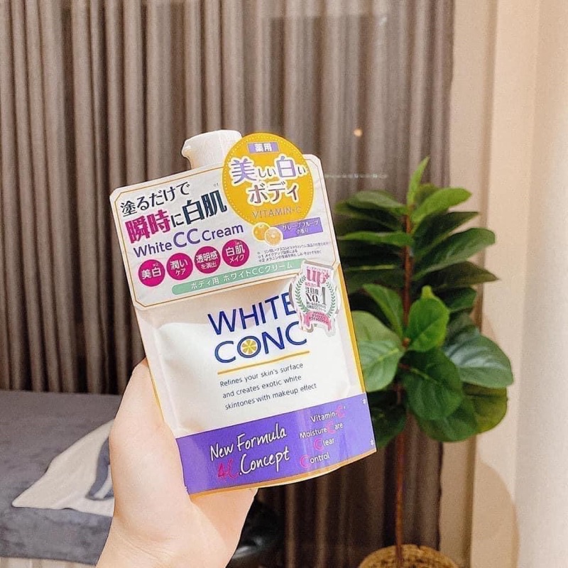 [Hàng _ Nhật]  Kem Dưỡng Trắng Da Toàn Thân Ban Ngày White Conc White CC Cream 200G [Hàng-Chuẩn-Auth] [Mô-Mô-Shop]